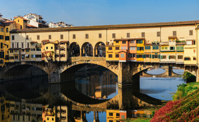 Ponte Vecchio over River Arno in Florence, Tuscany, Italy