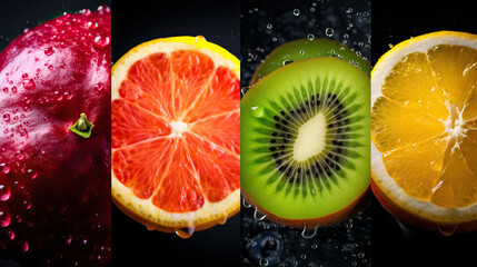 Juicy and Vibrant Fruits on a pile