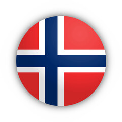 Flaga Norwegii Przycisk © Arkadiusz