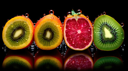 Juicy and Vibrant Fruits on a pile
