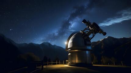 Astronomical Telescopes and Observatories - obrazy, fototapety, plakaty
