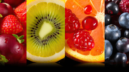 Juicy and Vibrant Fruits on a pile