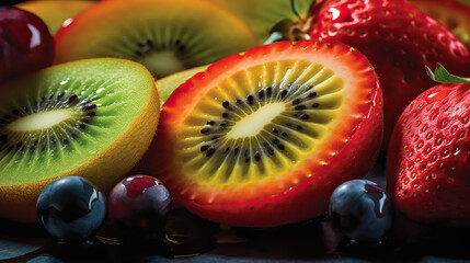 Juicy and Vibrant Fruits on a pile