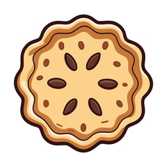 pie top view with good quality and good design