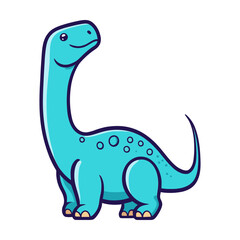 Naklejka premium long neck dinosaur with good quality and good design