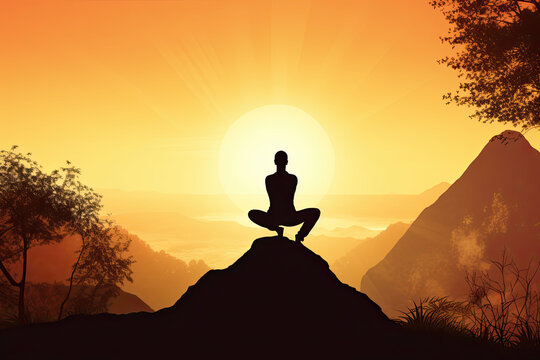 Woman meditating at the beach, serene, beautiful, calm, holistic, yoga, pilates, spiritual, relax, tranquil, zen, contemplation, inner peace