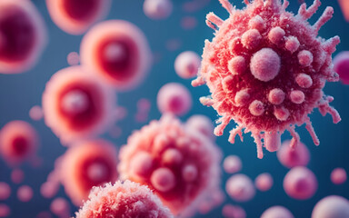 micro cell and virus background