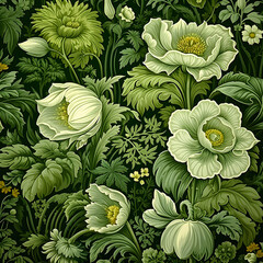 Fototapeta premium Victorian Green Garden 