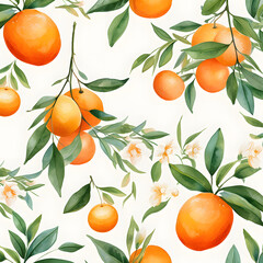 Watercolor Orange Pattern
