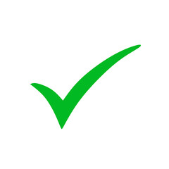 vector green check mark on white background