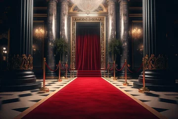 Foto op Plexiglas VIP luxury entrance with red carpet. Generative AI © Yash