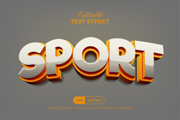 Sport Text Effect Shiny Style. Editable Text Effect.