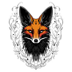 Wilder Fuchs, Rotfuchs f√ºr den Herbst und Winter. Herbstlich winterliches Fuchs Design. Fox Vektor f√ºr Tierliebhaber.