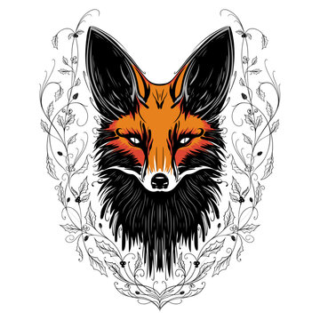 Wilder Fuchs, Rotfuchs f√ºr den Herbst und Winter. Herbstlich winterliches Fuchs Design. Fox Vektor f√ºr Tierliebhaber.