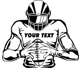 Personalized Football Player  ,football season  ,American Football Player  ,Football Mom,football silhouette © parinnata