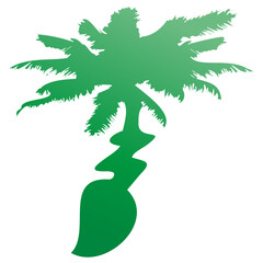 palm tree silhouette for logo