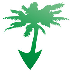palm tree silhouette for logo