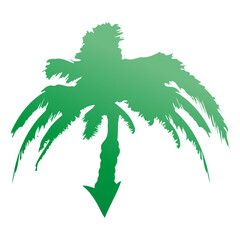 palm tree silhouette for logo