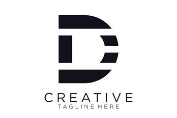 D letter designs for logo and icons