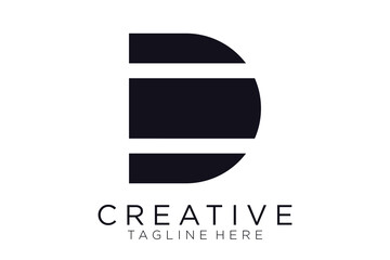 abstract initial letter D logo design template. icons for business of luxury, elegant, simple