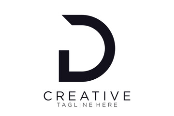 abstract initial letter D logo design template. icons for business of luxury, elegant, simple