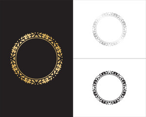 Circle frames vector | set of elements