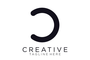 abstract initial letter D logo design template. icons for business of luxury, elegant, simple