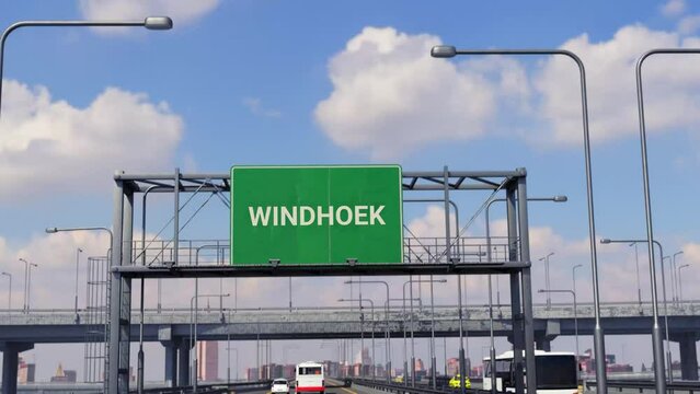 WINDHOEK Road Sign