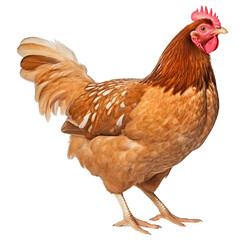 Fototapeta premium Chicken hen isolated on transparent background.
