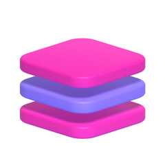layers 3D Illustration Icon Pack Element