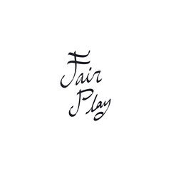 Fair Play  Typography design, vector file
