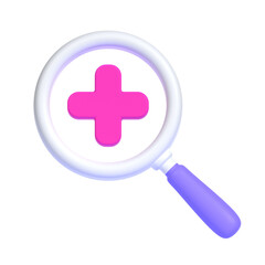 Obraz premium zoom in 3D Illustration Icon Pack Element