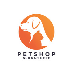 Vector pet icon logo design with creative element concept premium vector