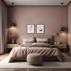 "Stylish Bedroom Design Mockups for Contemporary Living"