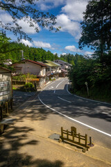 City view of Koyasan in Wakayama during summer at Wakayama Honshu , Japan : 1 September 2019