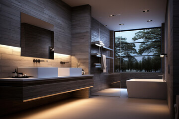 modern bathroom in a modern house