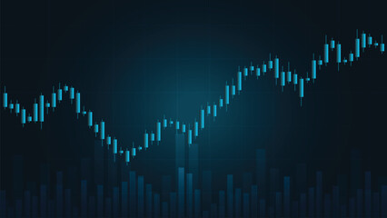 Stock Market Financial Chart Background for Forex Trading, Cryptocurrency, Stock Market Trading. Business Candlestick Chart Technical Analysis Chart Vector Illustration. 
