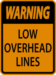 Warning Sign Low Overhead Lines