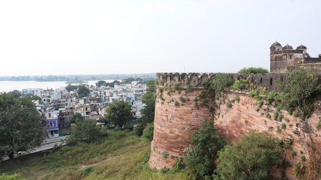 Ruin Protection Walls of Dhar Fort, Medieval Period Fort, Dhar, Malwa, Madhya Pradesh, India.