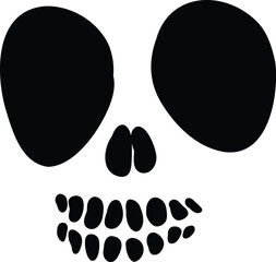 Silhouette Skull Face Mask