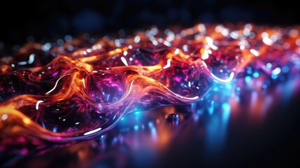 Quantum Entanglement in Particle Physics. 3D Illustration of Quantum Correlation. Background