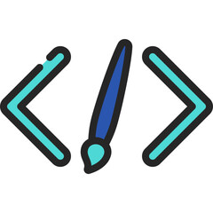 Obraz premium Ai Art Code Icon