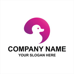 abstract duck logo vector