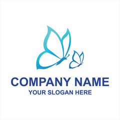 butterfly abstract logo vector
