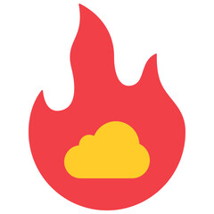 Cloud Fire Icon