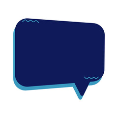 blue speech bubble vector 