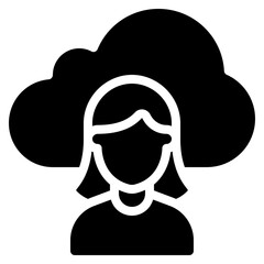 Cloud Female User Icon