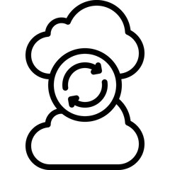 Synchronise Two Clouds Icon