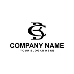 letter CB unique black logo vector