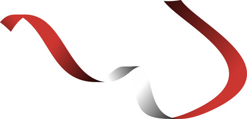 Peru Flag in Ribbon Shape